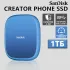 Внешний жесткий диск SanDisk Creator Phone SSD 1TB MagSafe синий