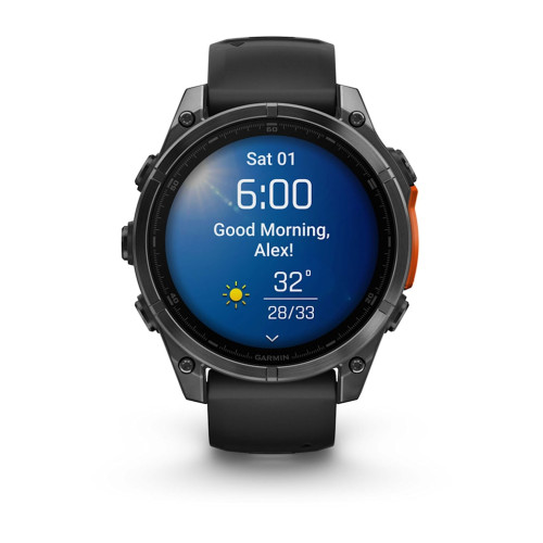 Смарт часы Garmin FENIX 8 47 мм Amoled Slate Gray with Black Silicone Band
