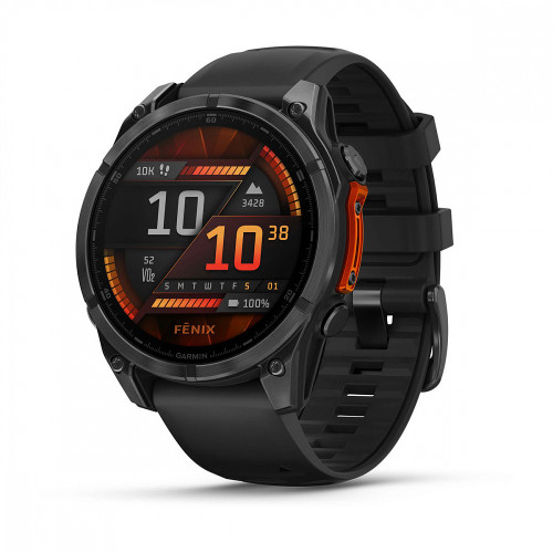 Смарт часы Garmin FENIX 8 47 мм Amoled Slate Gray with Black Silicone Band