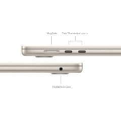 Ноутбук Apple MacBook Air 15 (2024) MRYR3 Starlight (M3 8-Core, GPU 10-Core, 8GB, 256GB)