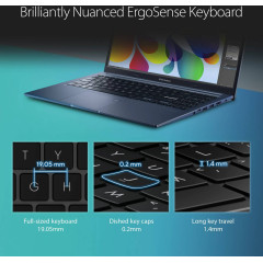 Ноутбук Asus Vivobook 15.6" 1920х1080 FHD Touch IPS (Intel Core i7-1255U, 40GB RAM DDR4, 2 TB SSD, Intel Iris Xe Graphics, Windows 11 Pro) Blue F1502ZA