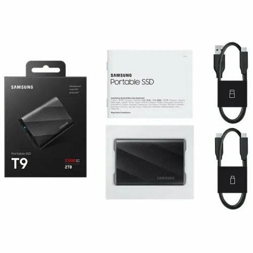 Samsung T9 2TB Portable SSD USB 3.2 Gen 2x2 Black MU-PG2T0B/AM