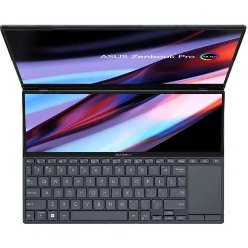 Ноутбук ASUS Zenbook Pro 14 Duo 14.5" 2880x1800 2.8K 120Hz Touch Display OLED (Intel Core i9-13900H, 32GB DDR5, 1TB SSD, NVIDIA GeForce RTX 4060, Windows 11 Home) Tech Black, UX8402VV-PS96T