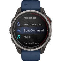 Смарт час Garmin Quatix 8 47mm AMOLED Titanium Gray whith Blue Band 010-02904-50