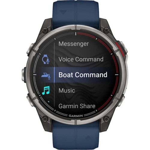 Смарт час Garmin Quatix 8 47mm AMOLED Titanium Gray whith Blue Band 010-02904-50