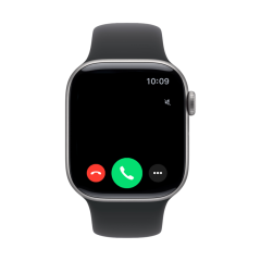 Часы Apple Watch Series 11, 42 мм, алюминий цвета «серый космос», ремешок Sport Band чёрного цвета