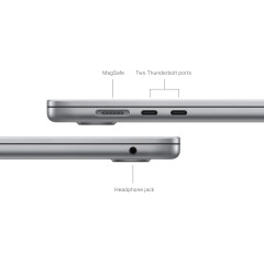 Ноутбук Apple MacBook Air 15 (2024) MRYM3 Space Gray (M3 8-Core, GPU 10-Core, 8GB, 256GB)