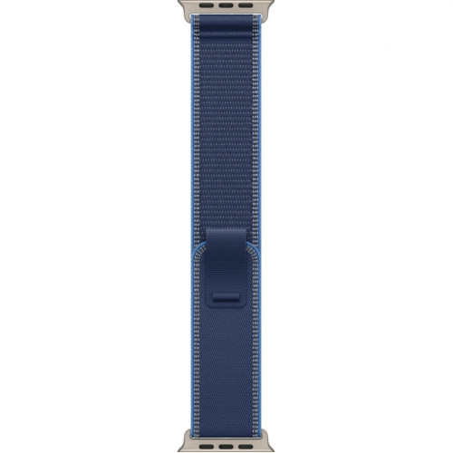 Часы Apple Watch Ultra 3, 49 мм, титан светлого цвета, ремешок Trail цвета «синий/ярко-синий» (2025)