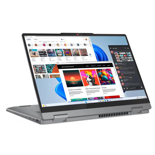 Ноутбук Lenovo IdeaPad 5 2-in-1 14" Touch 1920x1200 WUXGA IPS (Intel Core 5 120U, 8GB RAM LPDDR5, 256GB SSD, Intel Graphics, Windows 11) Luna Grey 83DT000HUS