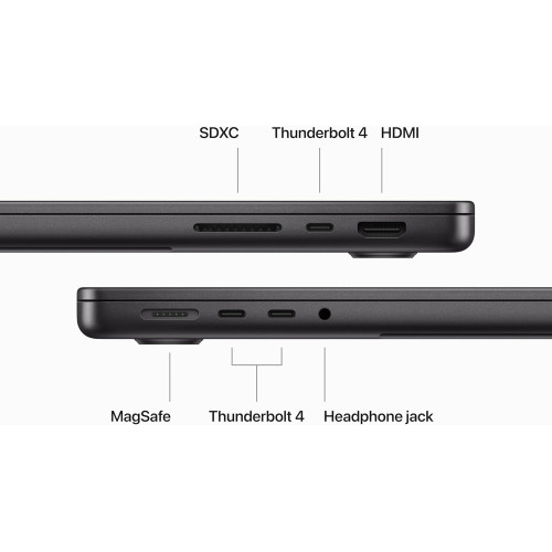 Ноутбук Apple MacBook Pro 14" (2023) MRX33 Space Black (M3 Pro 11-Core CPU, 14-Core GPU, RAM 18GB, SSD 512GB)