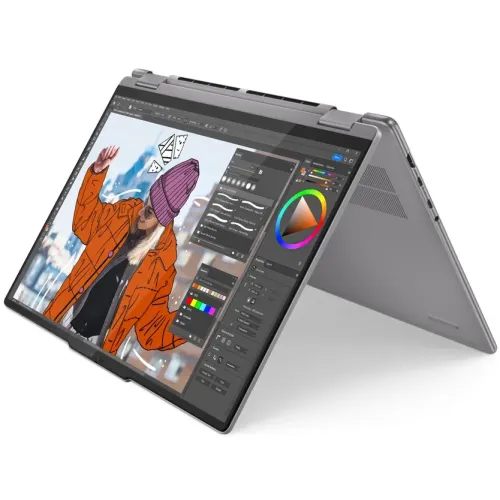 Ноутбук Lenovo Yoga 7 2-in-1 16" 1920x1200 Touchscreen IPS (AMD Ryzen 5 8640HS, 8GB RAM LPDDR5X, 512GB SSD, AMD Radeon 760M Graphics, Windows 11 Home) Artic Grey 83DM0004US