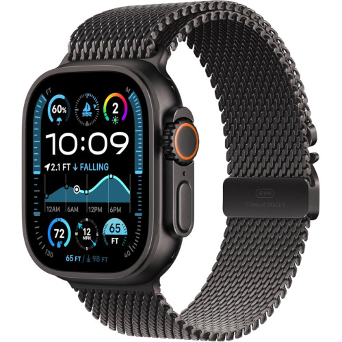 Часы Apple Watch Ultra 2 49mm Black Titanium Case with Black Titanium Milanese Loop