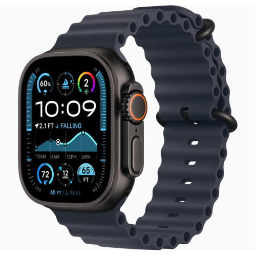 Часы Apple Watch Ultra 2 49mm Black Titanium Case with Black with Navy Ocean Band