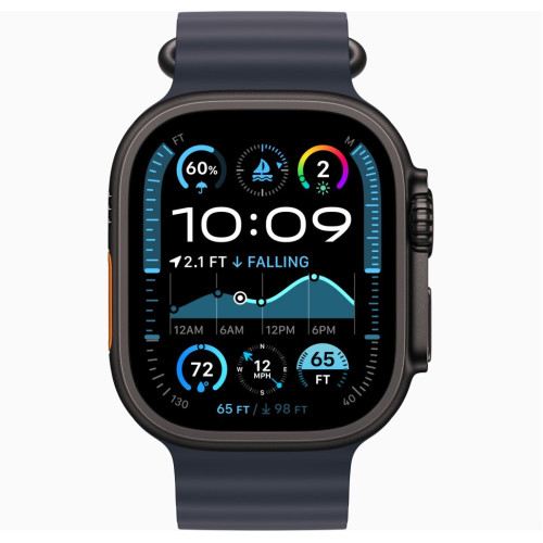 Часы Apple Watch Ultra 2 49mm Black Titanium Case with Black with Navy Ocean Band