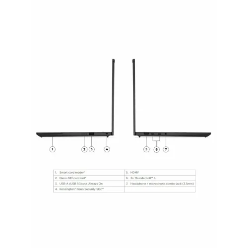 Ноутбук Lenovo ThinkPad X13 AI Gen 6 13.3 1920x1200 4G LTE  (Intel Core  Ultrа 7 255H, 32 GB LPDDR5X, 1TB SSD , Intel Arc 140T, Windows 11 Home ) 21RK00A6CD