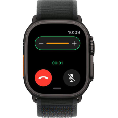 Часы Apple Watch Ultra 2, 49 мм, титан чёрного цвета, ремешок Trail чёрного цвета (2024)