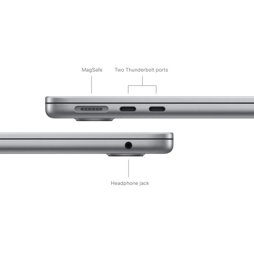 Ноутбук Apple MacBook Air 13.6" (2024) MRXN3 Space Gray (M3 8-Core, GPU 8-Core, 8GB, 256GB)