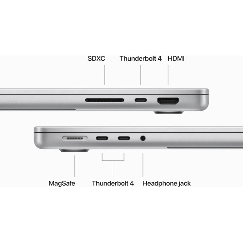 Ноутбук Apple MacBook Pro 14" (2023) MRX63 Silver (M3 Pro 11-Core CPU, 14-Core GPU, RAM 18GB, SSD 512GB)