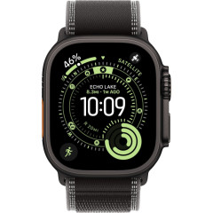 Часы Apple Watch Ultra 3, 49 мм, титан чёрного цвета, ремешок Trail цвета «чёрный/угольно-чёрный» (2025)