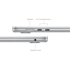 Ноутбук Apple MacBook Air 15 (2024) MRYP3 Silver (M3 8-Core, GPU 10-Core, 8GB, 256GB)