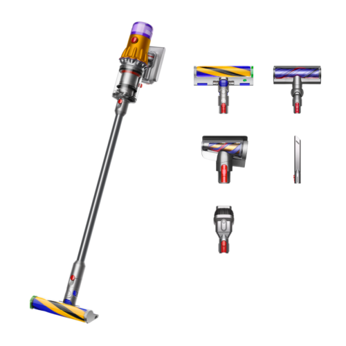 Беспроводной вертикальный пылесос Dyson V12 Detect Slim Absolute (SV46) (Жёлтый/«Никель» | Yellow/Nickel) (2022)