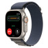 Часы Apple Watch Ultra 2, 49 мм, титан светлого цвета, ремешок Alpine синего цвета (2023)
