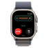 Часы Apple Watch Ultra 2, 49 мм, титан светлого цвета, ремешок Alpine синего цвета (2023)