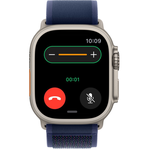 Часы Apple Watch Ultra 2, 49 мм, титан светлого цвета, ремешок Trail синего цвета (2024)