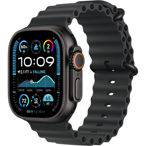 Часы Apple Watch Ultra 2 49mm (MYPD3) Black Titanium Case with Black with Black Ocean Band