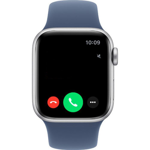 Часы Apple Watch SE, 40 мм, алюминий серебристого цвета, ремешок Sport Band цвета «деним» (2024)