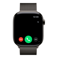 Часы Apple Watch Series 11, 46 мм, титан синевато-серого цвета, миланский сетчатый браслет