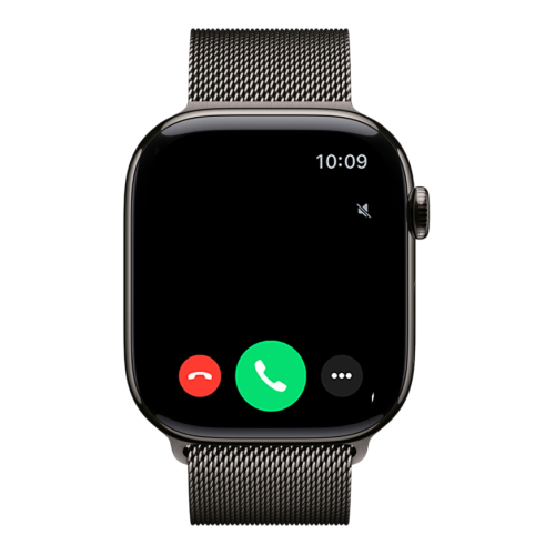 Часы Apple Watch Series 11, 46 мм, титан синевато-серого цвета, миланский сетчатый браслет