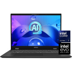 Ноутбук MSI Prestige 16 AI Evo 16" 2560x1600 QHD+ IPS (Intel Core Ultra 7-155H, 32GB RAM LPDDR5, 1TB SSD, Intel Arc Graphics, Windows 11 Home) B1MG-002US