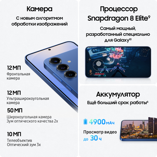 Смартфон Samsung Galaxy S25+ 12|512 ГБ мятный