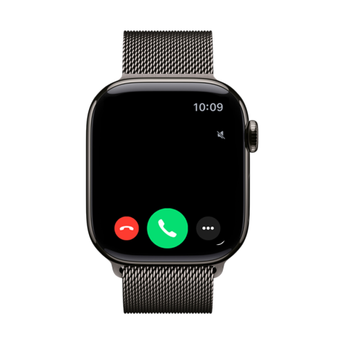 Часы Apple Watch Series 11, 42 мм, титан синевато-серого цвета, миланский сетчатый браслет