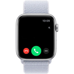 Часы Apple Watch SE, 40 мм, алюминий серебристого цвета, браслет Sport Loop дымчато-голубого цвета (2024)