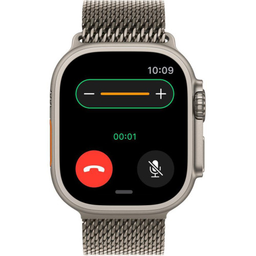Часы Apple Watch Ultra 2, 49 мм, титан светлого цвета, миланский сетчатый браслет (2024)