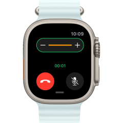 Часы Apple Watch Ultra 2, 49 мм, титан светлого цвета, ремешок Ocean голубого цвета (2024)