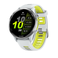 Умные часы Garmin Forerunner 970 Titanium Whitestone / Translucent Amp Yellow