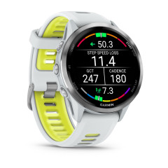 Умные часы Garmin Forerunner 970 Titanium Whitestone / Translucent Amp Yellow