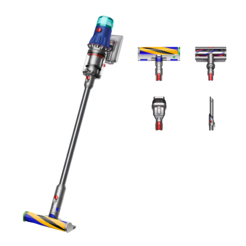 Беспроводной вертикальный пылесос Dyson V12 Detect Slim Fluffy (SV46) (Синий/«Никель» | Blue/Nickel) (2022)