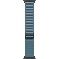Часы Apple Watch Ultra 3, 49 мм, титан светлого цвета, ремешок Alpine голубого цвета (2025)
