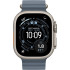 Часы Apple Watch Ultra 3, 49 мм, титан светлого цвета, ремешок Ocean цвета «якорный синий» (2025)