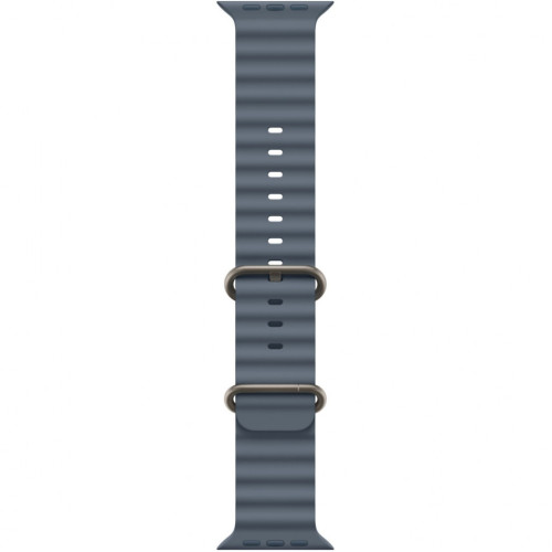 Часы Apple Watch Ultra 3, 49 мм, титан светлого цвета, ремешок Ocean цвета «якорный синий» (2025)