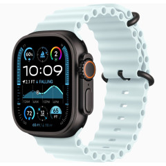 Часы Apple Watch Ultra 2 49mm Black Titanium Case with Black with Ice Blue Ocean Band