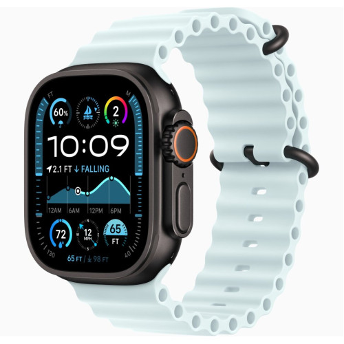 Часы Apple Watch Ultra 2 49mm Black Titanium Case with Black with Ice Blue Ocean Band