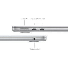 Ноутбук Apple MacBook Air 13.6" (2024) MRXQ3 Silver (M3 8-Core, GPU 8-Core, 8GB, 256GB)